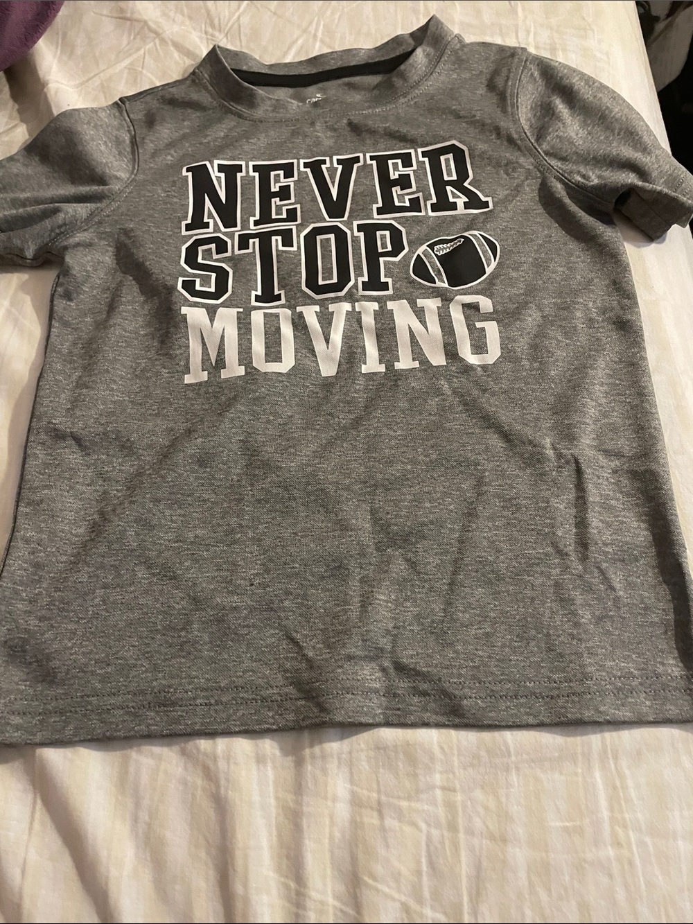 Carter's Grey 'Never Stop Moving' Graphic Tee